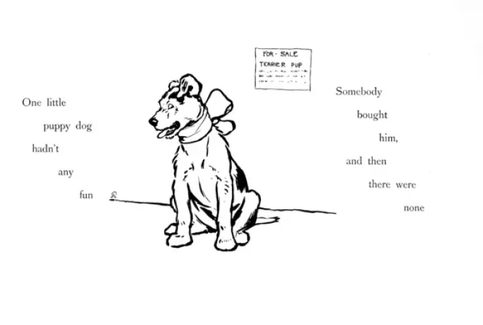 Framed Print : Illustration by Cecil Aldin, Ten Little Puppy Dogs Framed Print : Illustration by Cecil Aldin, Ten Little Puppy Dogs