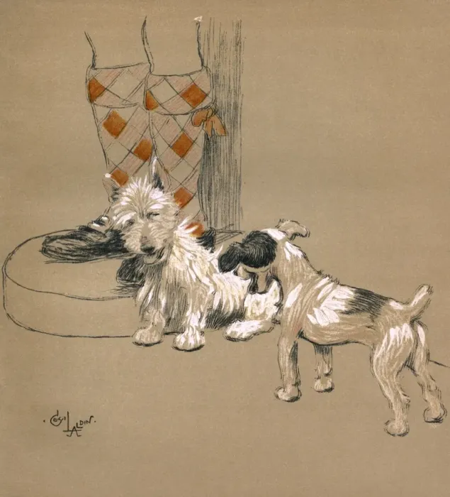 Framed Print : Illustration by Cecil Aldin, Mac Framed Print : Illustration by Cecil Aldin, Mac
