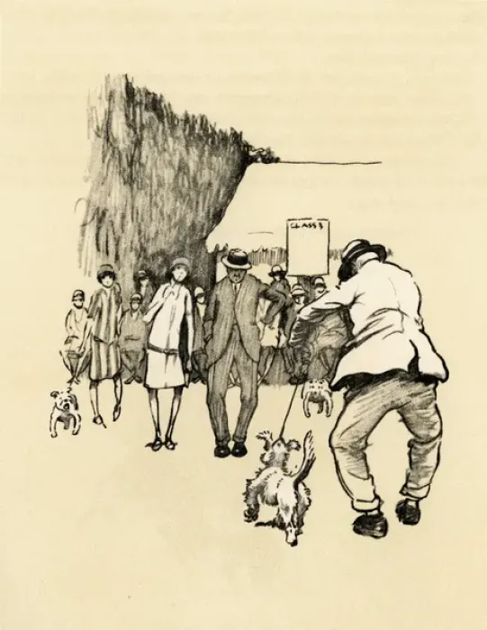 Framed Print : Illustration by Cecil Aldin, the mongrel dog show Framed Print : Illustration by Cecil Aldin, the mongrel dog show