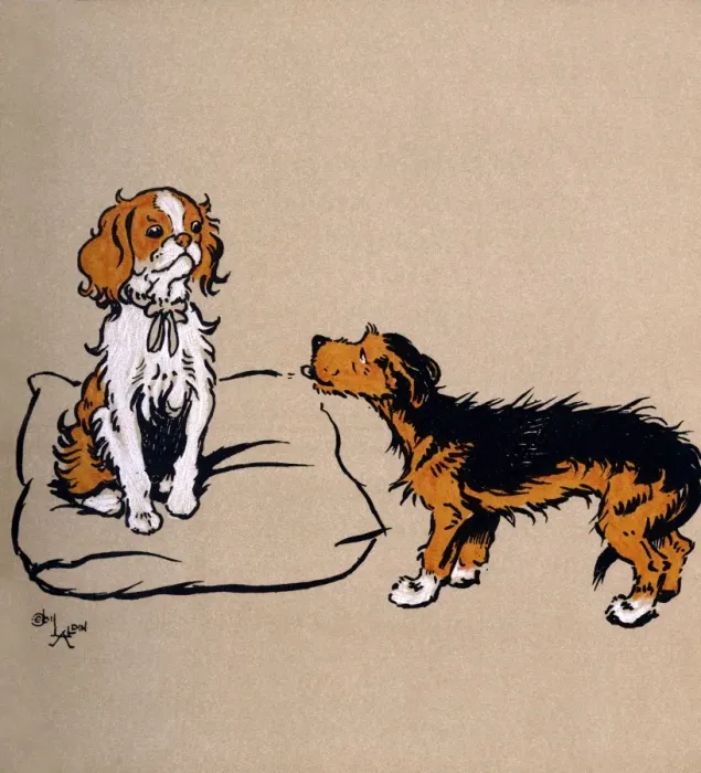 Framed Print : Illustration by Cecil Aldin, The Mongrel Puppy Book Framed Print : Illustration by Cecil Aldin, The Mongrel Puppy Book