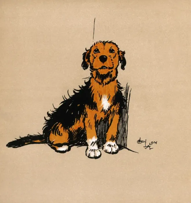 Framed Print : Illustration by Cecil Aldin, The Mongrel Puppy Book Framed Print : Illustration by Cecil Aldin, The Mongrel Puppy Book