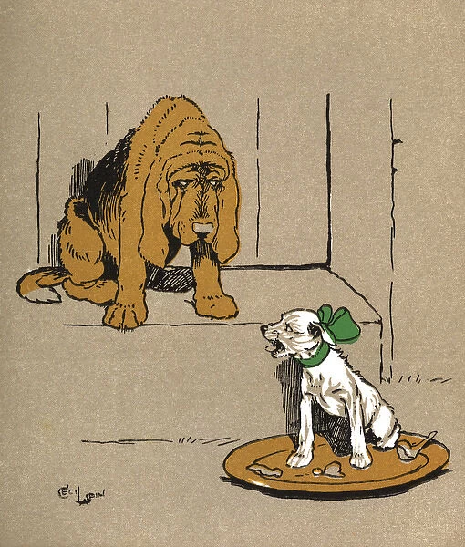 Illustration by Cecil Aldin, Puppy Tails