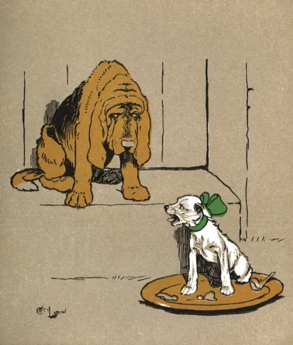 Framed Print : Illustration by Cecil Aldin, Puppy Tails Framed Print : Illustration by Cecil Aldin, Puppy Tails