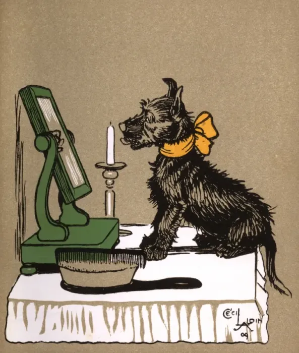 Framed Print : Illustration by Cecil Aldin, Puppy Tails Framed Print : Illustration by Cecil Aldin, Puppy Tails