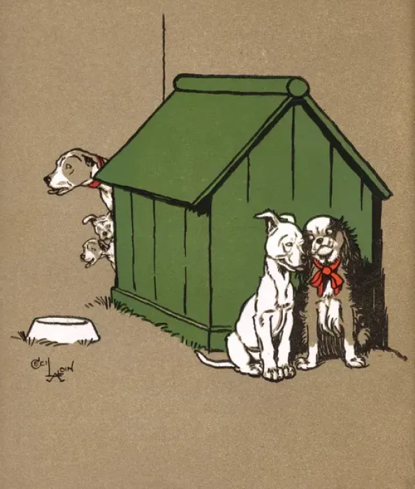 Framed Print : Illustration by Cecil Aldin, Puppy Tails Framed Print : Illustration by Cecil Aldin, Puppy Tails