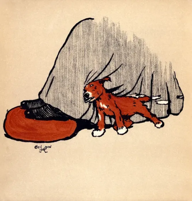 Framed Print : Illustration by Cecil Aldin, The Red Puppy Book Framed Print : Illustration by Cecil Aldin, The Red Puppy Book
