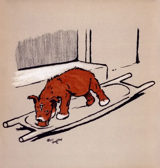 Framed Print : Illustration by Cecil Aldin, The Red Puppy Book Framed Print : Illustration by Cecil Aldin, The Red Puppy Book