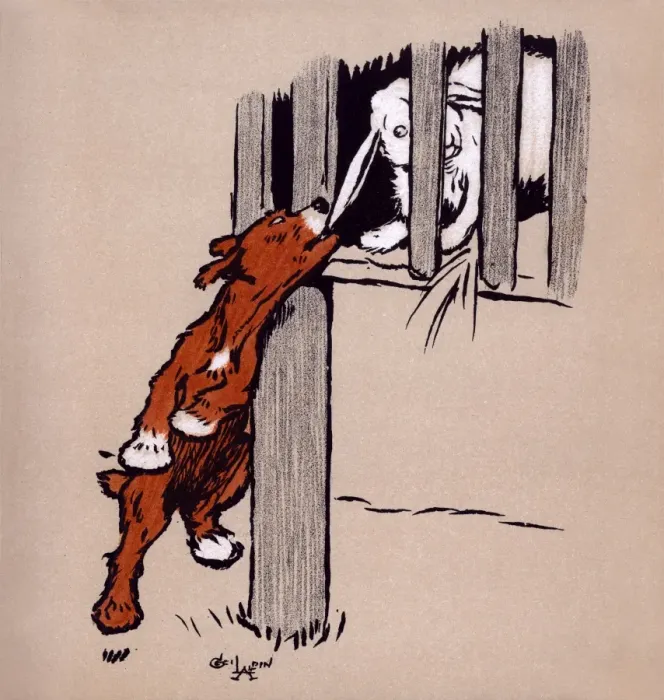 Framed Print : Illustration by Cecil Aldin, The Red Puppy Book Framed Print : Illustration by Cecil Aldin, The Red Puppy Book