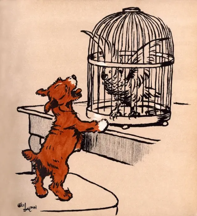 Framed Print : Illustration by Cecil Aldin, The Red Puppy Book Framed Print : Illustration by Cecil Aldin, The Red Puppy Book