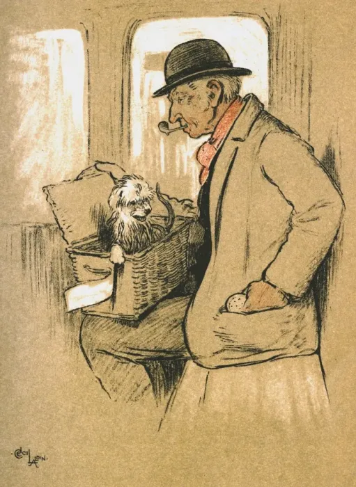 Framed Print : Illustration by Cecil Aldin, The Snob Framed Print : Illustration by Cecil Aldin, The Snob