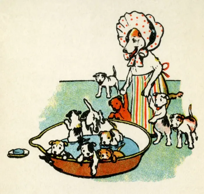 Framed Print : Illustration by Cecil Aldin, Stories from Puppyland Framed Print : Illustration by Cecil Aldin, Stories from Puppyland