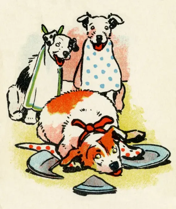 Framed Print : Illustration by Cecil Aldin, Stories from Puppyland Framed Print : Illustration by Cecil Aldin, Stories from Puppyland