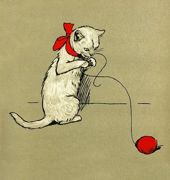 Illustration by Cecil Aldin, The White Kitten Book