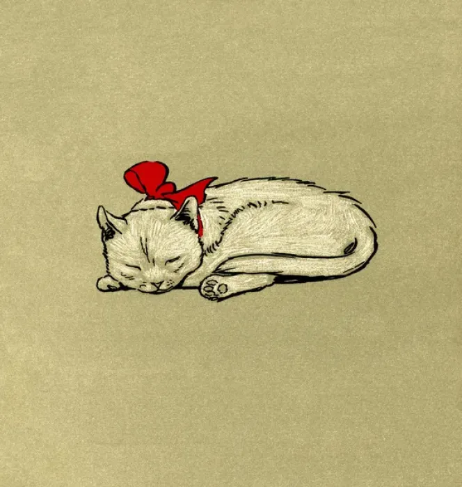 Framed Print : Illustration by Cecil Aldin, The White Kitten Book Framed Print : Illustration by Cecil Aldin, The White Kitten Book