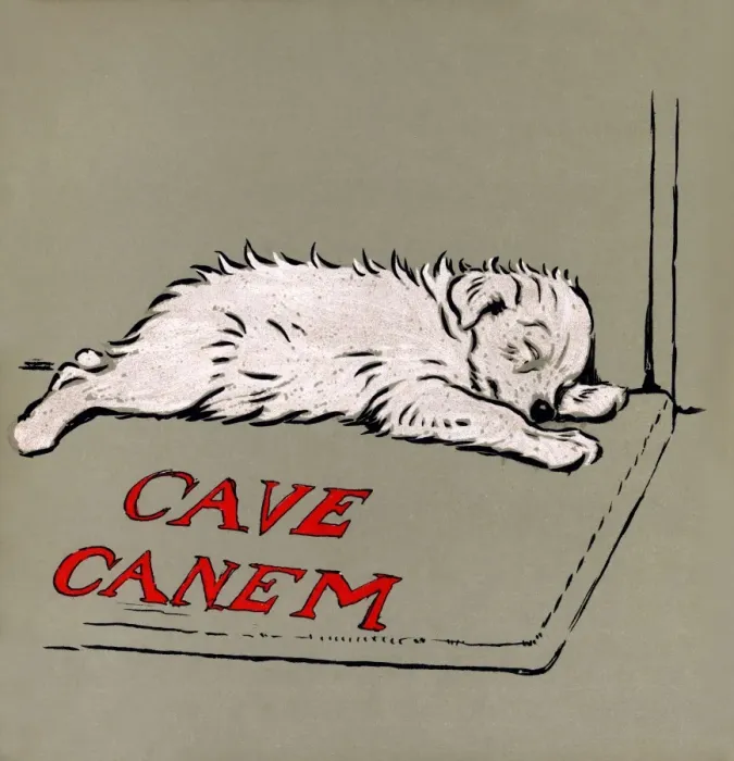 Framed Print : Illustration by Cecil Aldin, The White Puppy Book Framed Print : Illustration by Cecil Aldin, The White Puppy Book