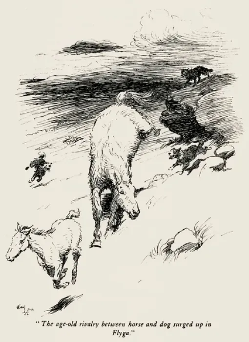 Framed Print : Illustration by Cecil Aldin, The Wild Horses of Iceland Framed Print : Illustration by Cecil Aldin, The Wild Horses of Iceland