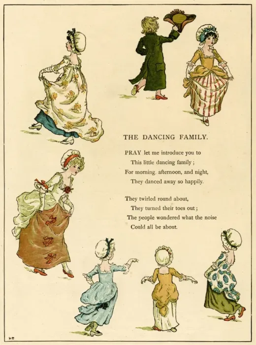 Framed Print : Illustration, The Dancing Family Framed Print : Illustration, The Dancing Family