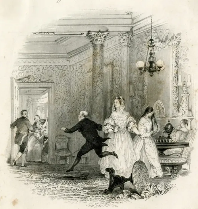 Framed Print : Illustration, The dangers of dining out Framed Print : Illustration, The dangers of dining out
