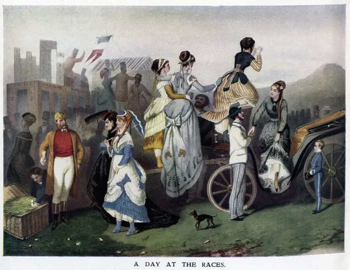 Framed Print : Illustration, A Day at the Races Framed Print : Illustration, A Day at the Races