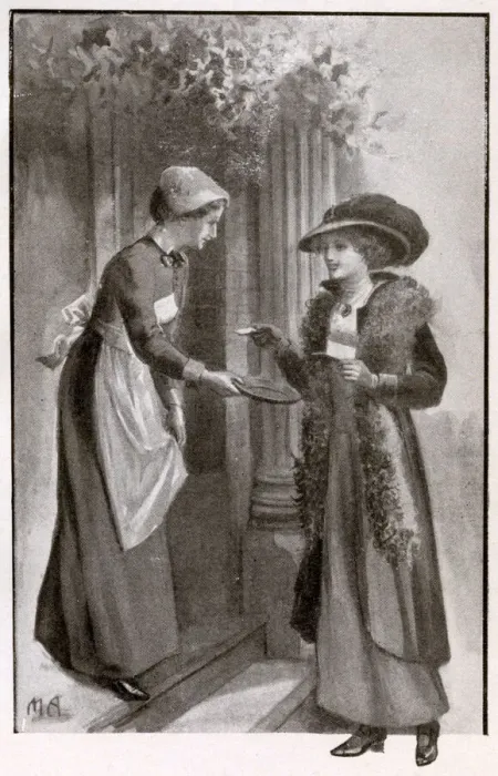 Framed Print : Illustration in The Etiquette of To-Day - Leaving Cards Framed Print : Illustration in The Etiquette of To-Day - Leaving Cards
