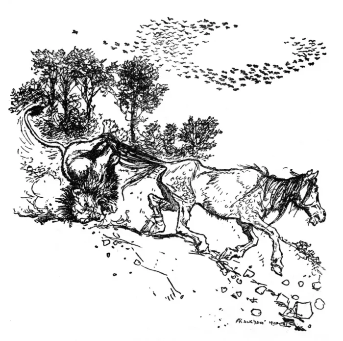 Framed Print : Illustration, The Fox and the Horse Framed Print : Illustration, The Fox and the Horse