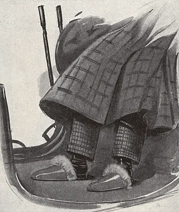 Framed Print : Illustration of fur-lined foot gloves in the Tatler Framed Print : Illustration of fur-lined foot gloves in the Tatler