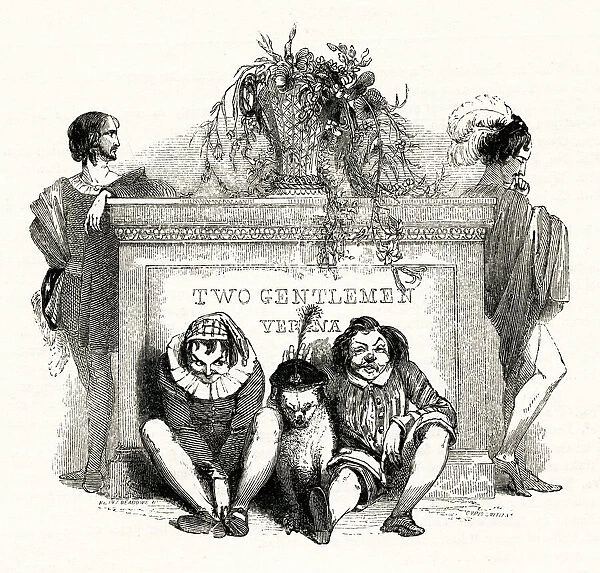 Illustration, Two Gentlemen of Verona, William Shakespeare