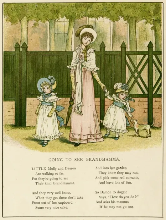 Framed Print : Illustration, Going to See Grandmamma Framed Print : Illustration, Going to See Grandmamma