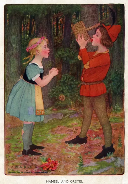 Framed Print : Illustration, Hansel and Gretel Framed Print : Illustration, Hansel and Gretel