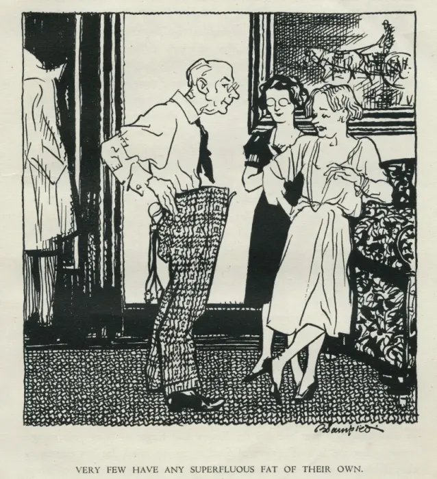 Framed Print : Illustration, Jersey in Jail, man and two women Framed Print : Illustration, Jersey in Jail, man and two women