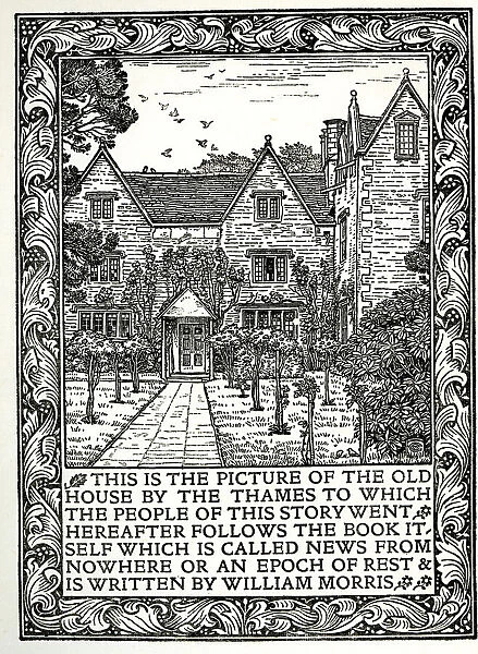 Illustration, Kelmscott Manor, William Morris