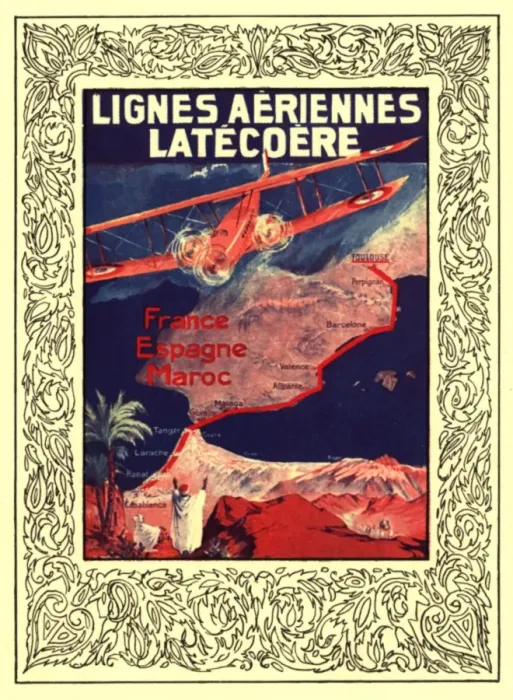 Framed Print : Illustration from Lignes Aeriennes Latecoere timetable Framed Print : Illustration from Lignes Aeriennes Latecoere timetable