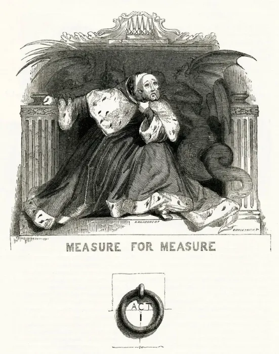 Framed Print : Illustration, Measure for Measure, by William Shakespeare Framed Print : Illustration, Measure for Measure, by William Shakespeare