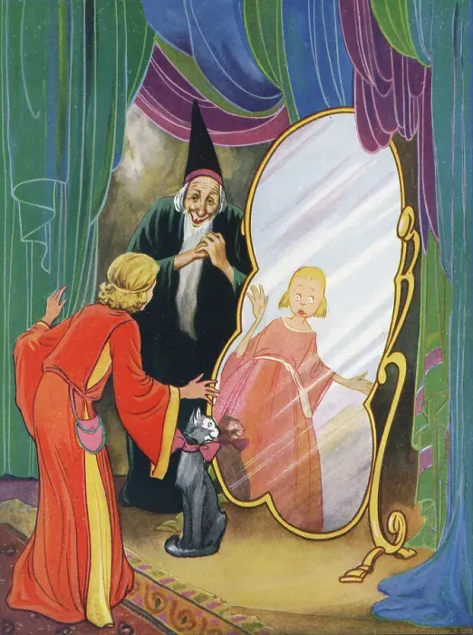 Framed Print : Illustration, The Mirror, What a Change Framed Print : Illustration, The Mirror, What a Change