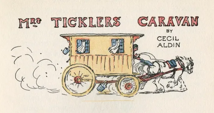 Framed Print : Illustration, Mrs Ticklers Caravan Framed Print : Illustration, Mrs Ticklers Caravan