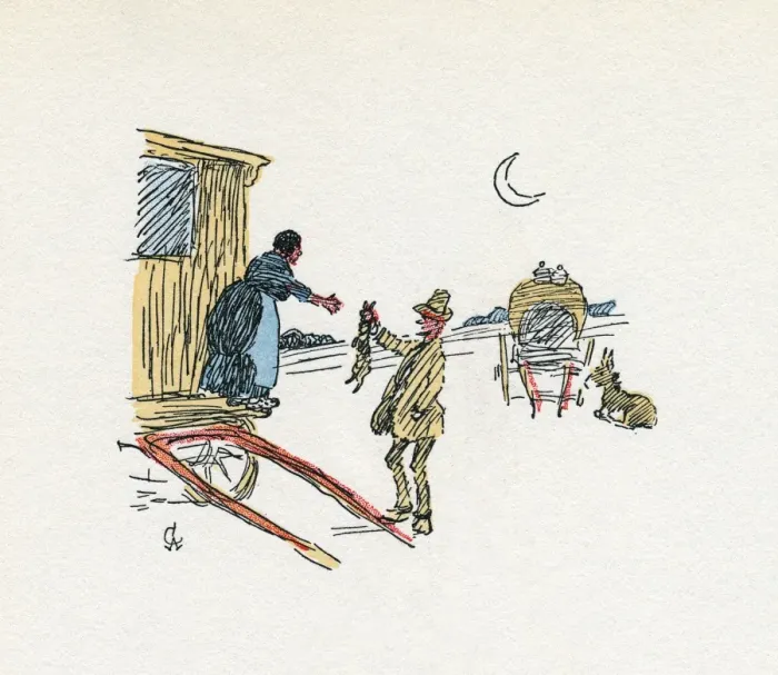 Framed Print : Illustration, Mrs Ticklers Caravan Framed Print : Illustration, Mrs Ticklers Caravan