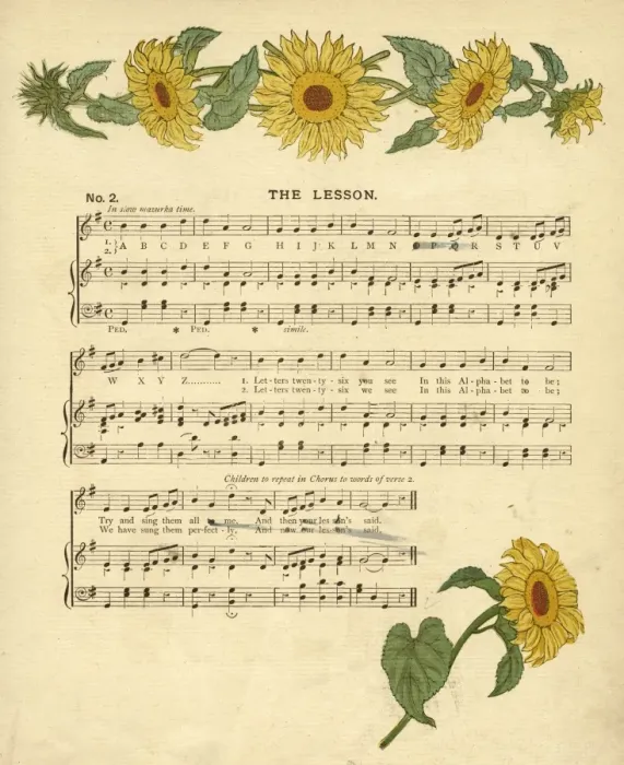 Framed Print : Illustration with music, The Lesson Framed Print : Illustration with music, The Lesson