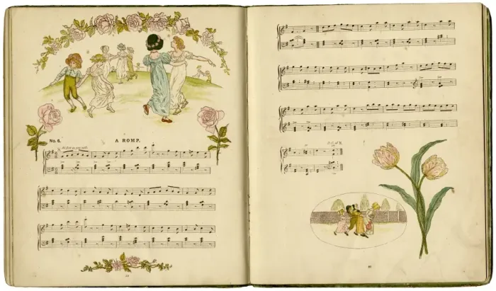 Framed Print : Illustration with music, A Romp Framed Print : Illustration with music, A Romp