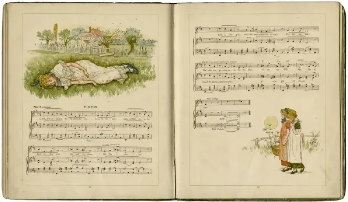 Framed Print : Illustration with music, Tired Framed Print : Illustration with music, Tired