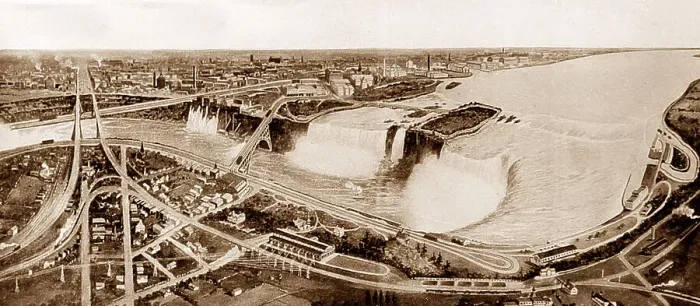 Framed Print : Illustration of Niagara Falls Belt Line Railway Framed Print : Illustration of Niagara Falls Belt Line Railway