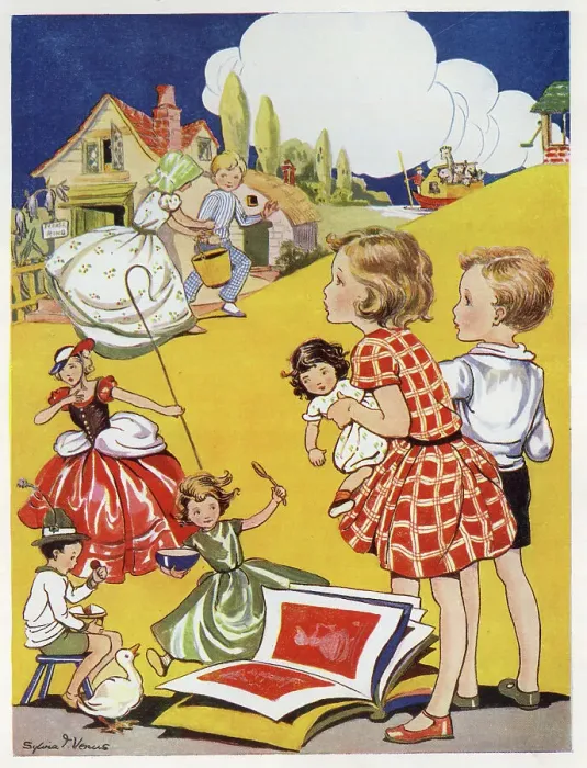 Framed Print : Illustration, In Nursery-Rhyme Land Framed Print : Illustration, In Nursery-Rhyme Land
