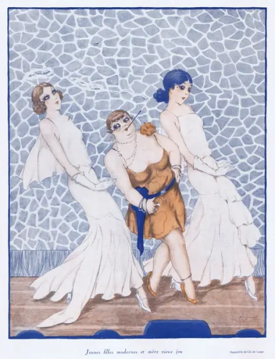 Framed Print : Illustration from Paris Plaisirs number 100, October 1930 Framed Print : Illustration from Paris Plaisirs number 100, October 1930
