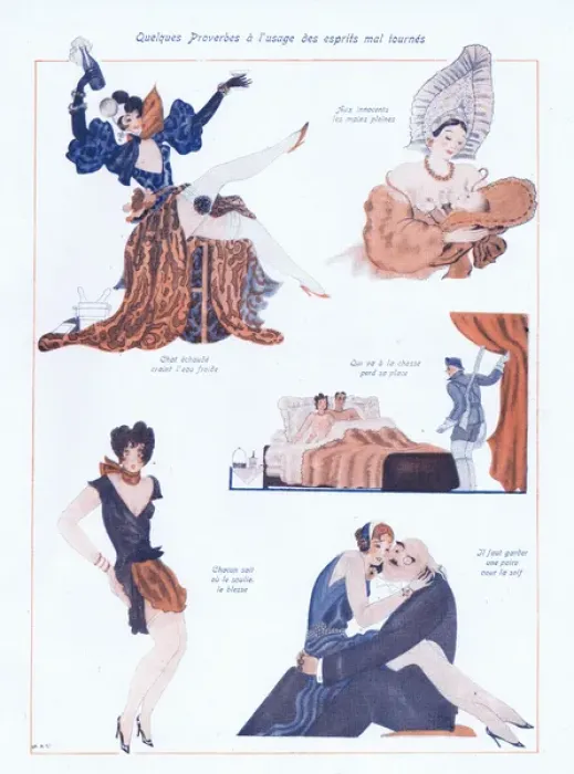 Framed Print : Illustration from Paris Plaisirs number 117, March 1932 Framed Print : Illustration from Paris Plaisirs number 117, March 1932