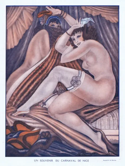 Framed Print : Illustration from Paris Plaisirs number 117, March 1932 Framed Print : Illustration from Paris Plaisirs number 117, March 1932