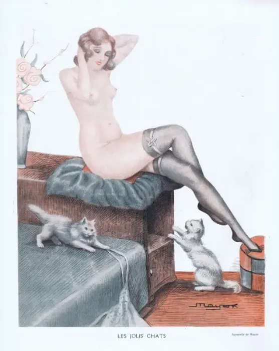 Framed Print : Illustration from Paris Plaisirs number 120, July 1932 Framed Print : Illustration from Paris Plaisirs number 120, July 1932