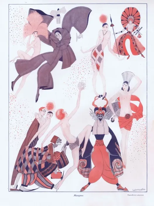 Framed Print : Illustration from Paris Plaisirs number 45, March 1926 Framed Print : Illustration from Paris Plaisirs number 45, March 1926