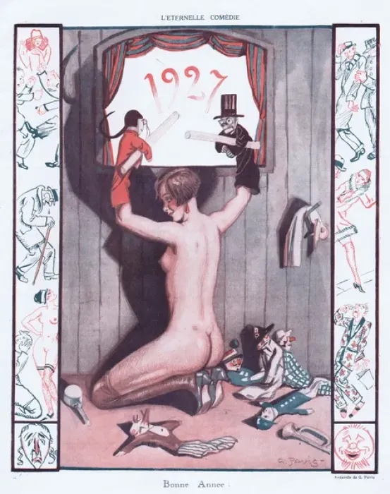 Framed Print : Illustration from Paris Plaisirs number 54, December 1926 B Framed Print : Illustration from Paris Plaisirs number 54, December 1926 B
