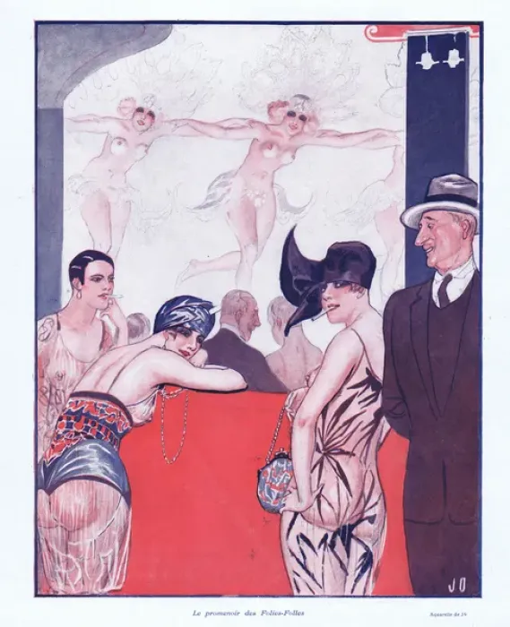 Framed Print : Illustration from Paris Plaisirs number 56, February 1927 Framed Print : Illustration from Paris Plaisirs number 56, February 1927