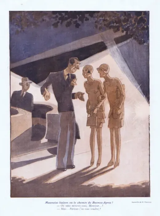 Framed Print : Illustration from Paris Plaisirs number 78, December 1928 Framed Print : Illustration from Paris Plaisirs number 78, December 1928