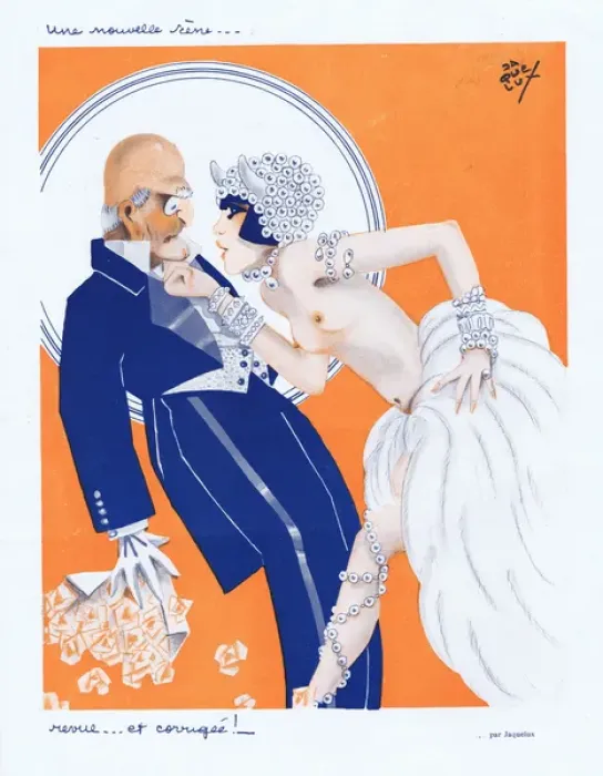 Framed Print : Illustration from Paris Plaisirs number 79, January 1929 Framed Print : Illustration from Paris Plaisirs number 79, January 1929